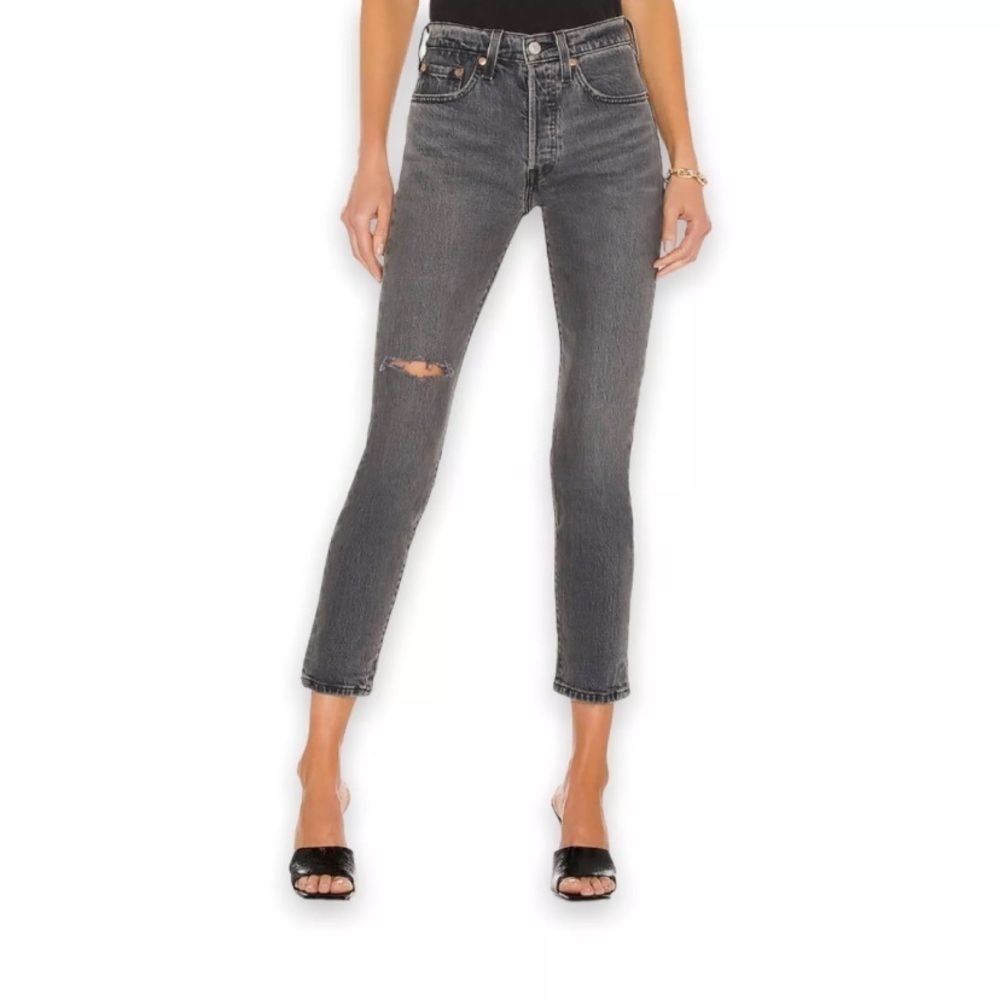 New Levi’s 501 Skinny Jeans 27x28 Black